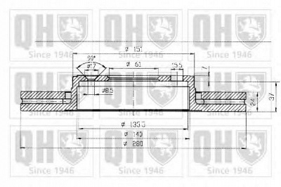 QUINTON HAZELL bdc4406 -  Тормозной диск